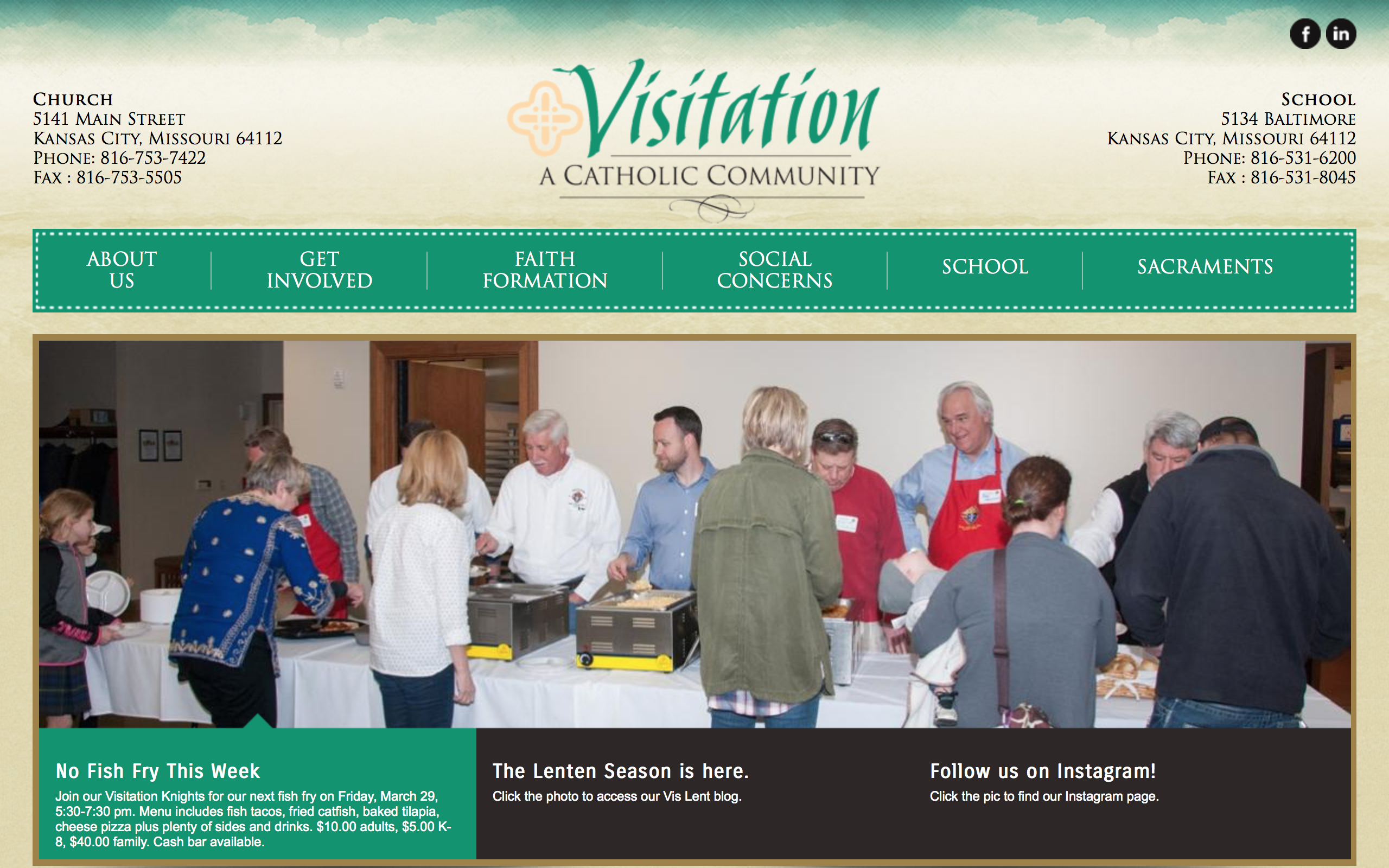 Archived Kansas City website for Visitation