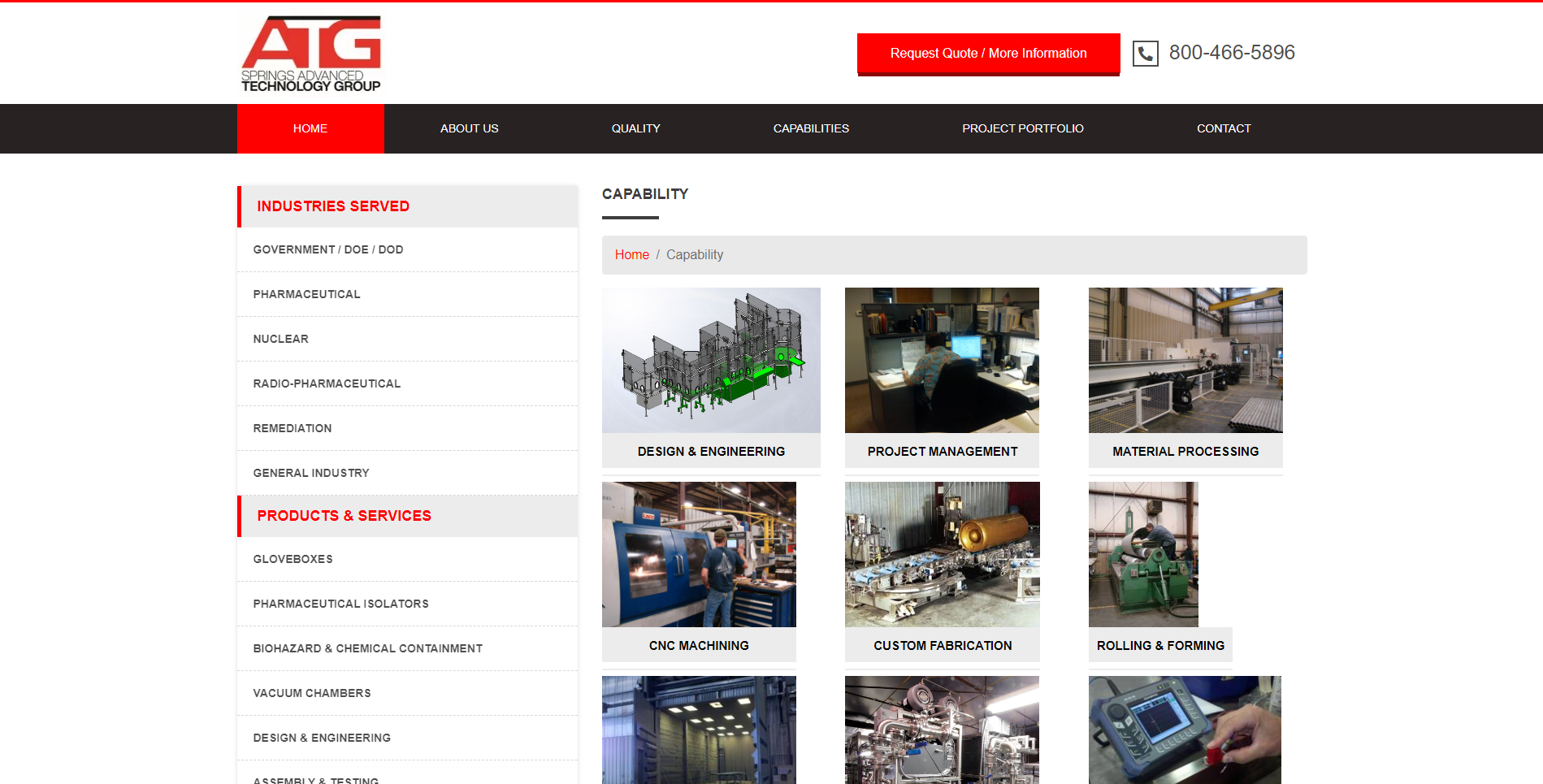 Industrial website marketing