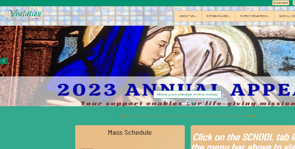 Kansas City web design for Visitation a local Parish
