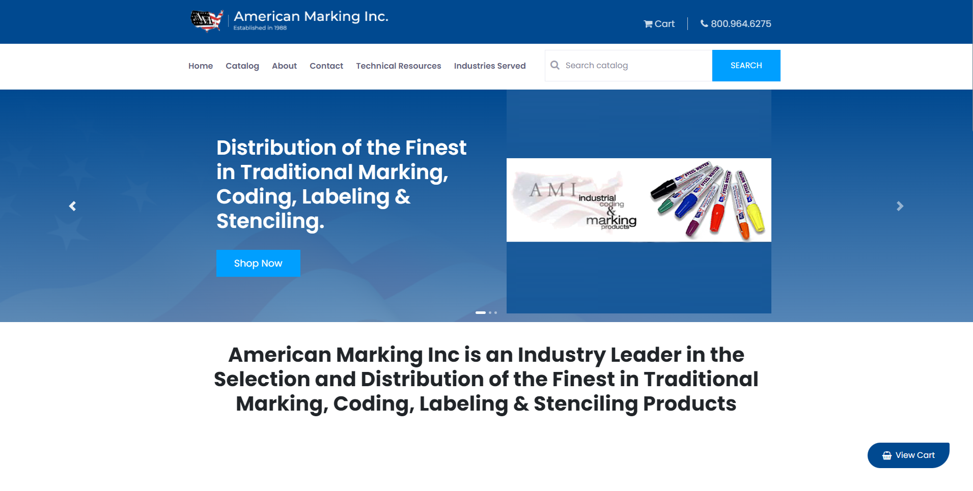 Web Design for American Marking Inc.