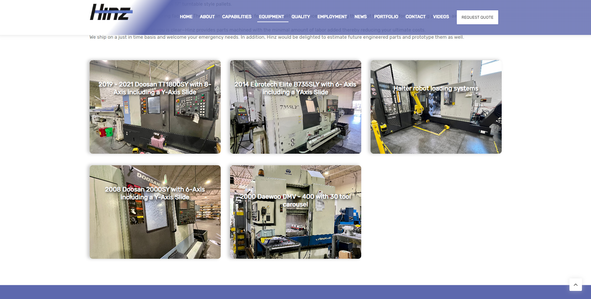 Industrial website catalog design