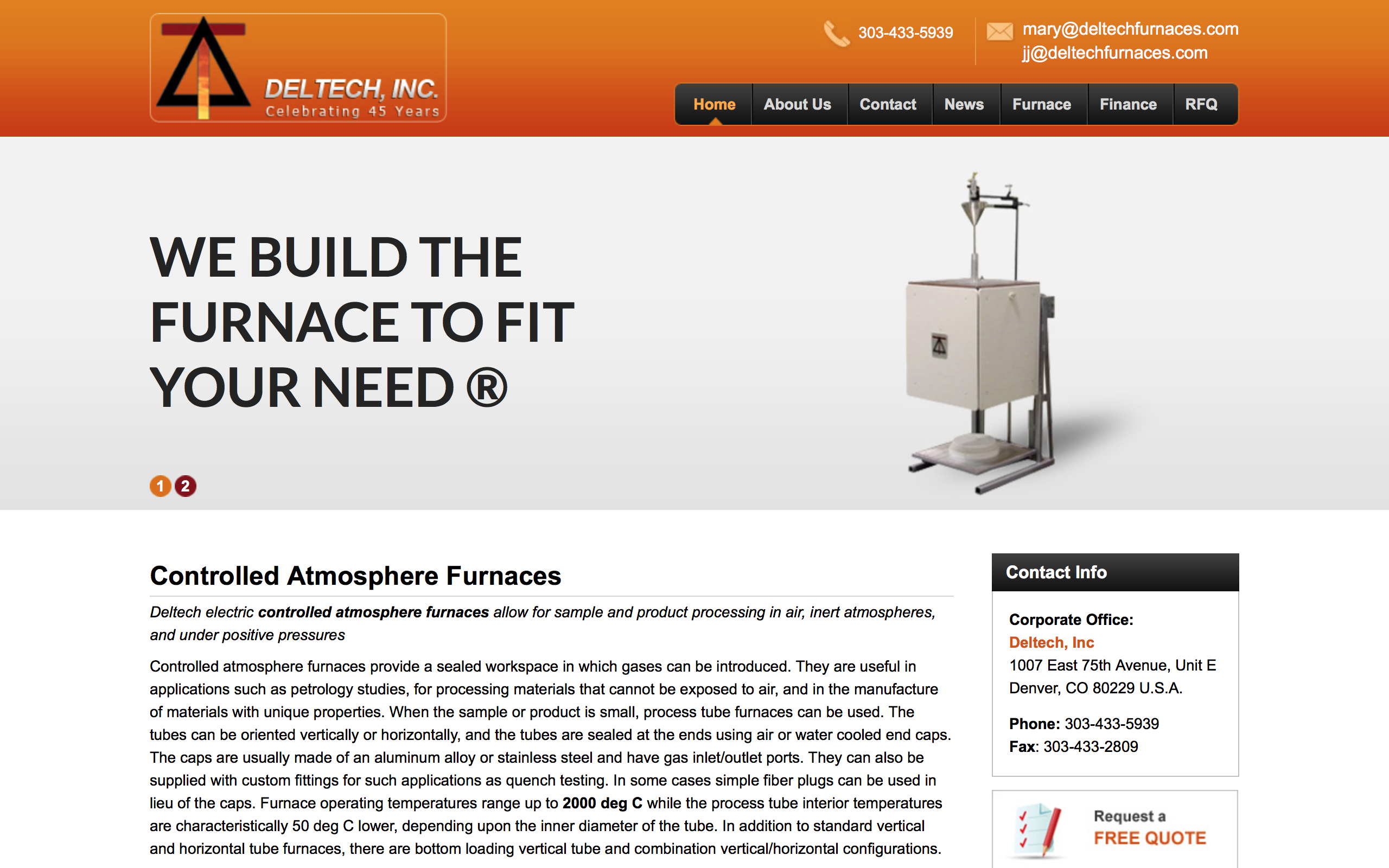Controlled Atmosphere Furnace