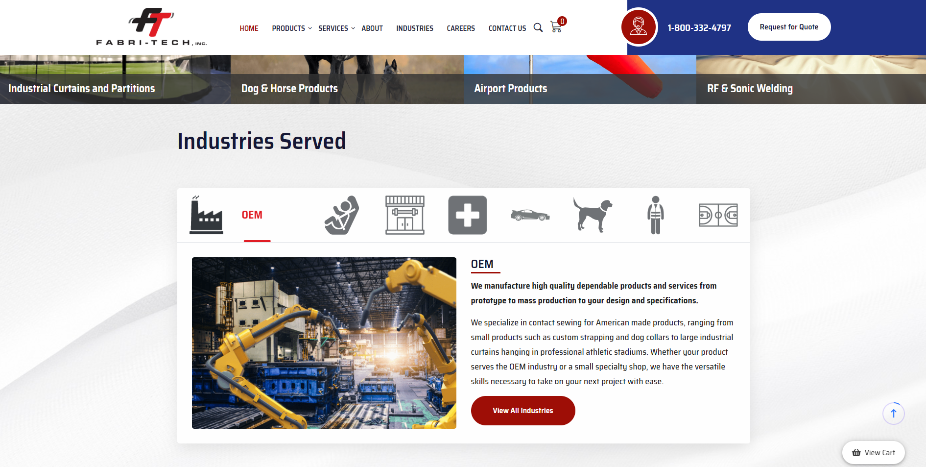 Industrial website design