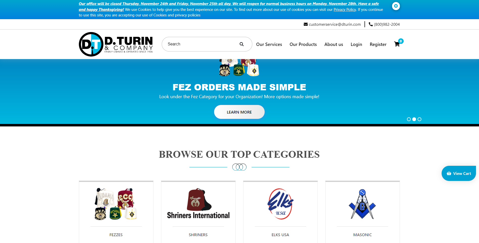 Web Design for D. Turin & Company